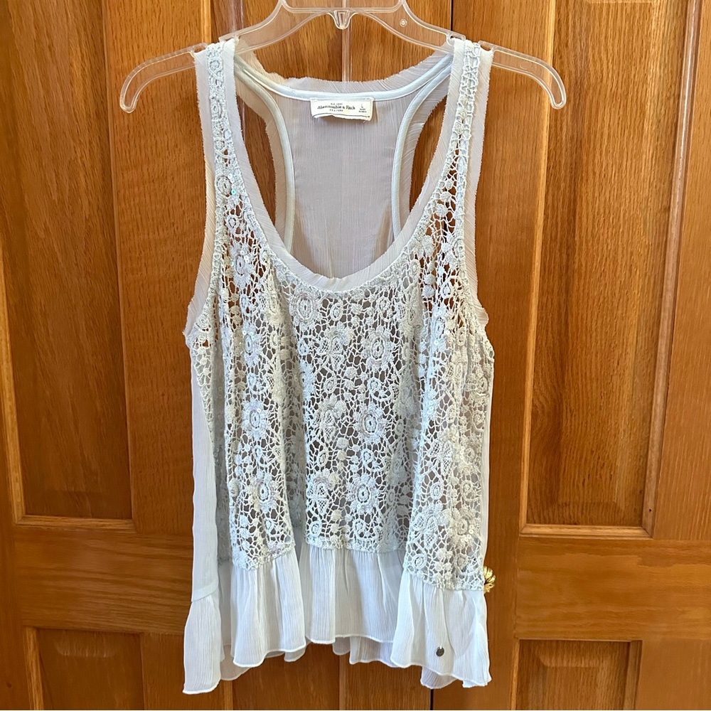 A&F Floral Lace Tank Top